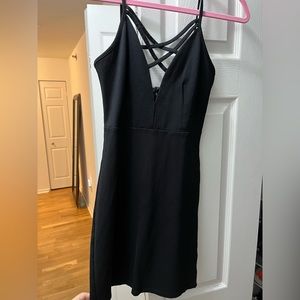 Solemio bodycon black dress